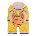 basketball dog costume detail of the ball and jersey